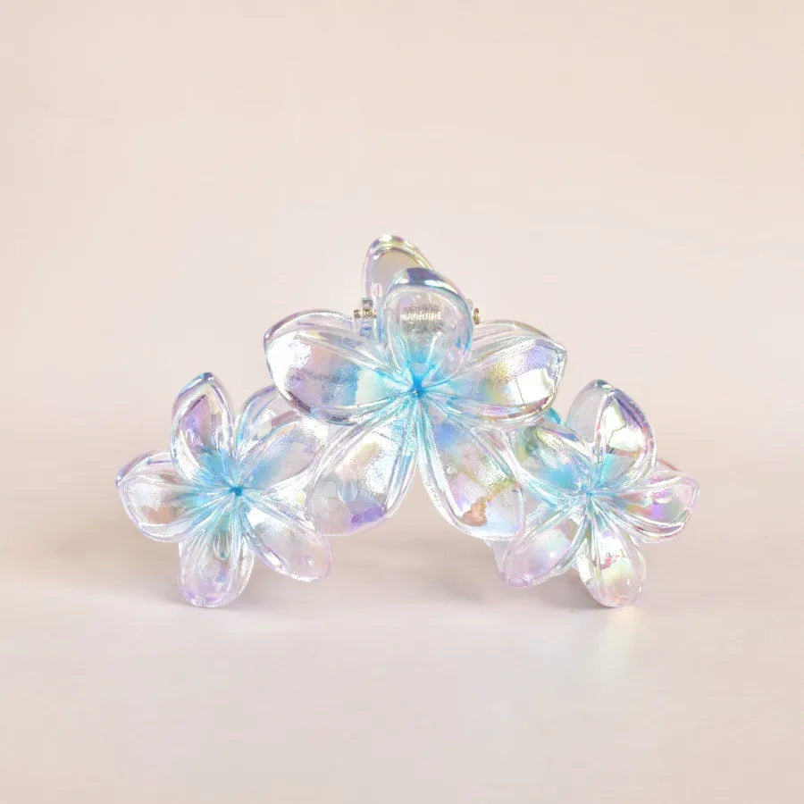 Elegant Women's Plumeria Plastic Hair Claws
