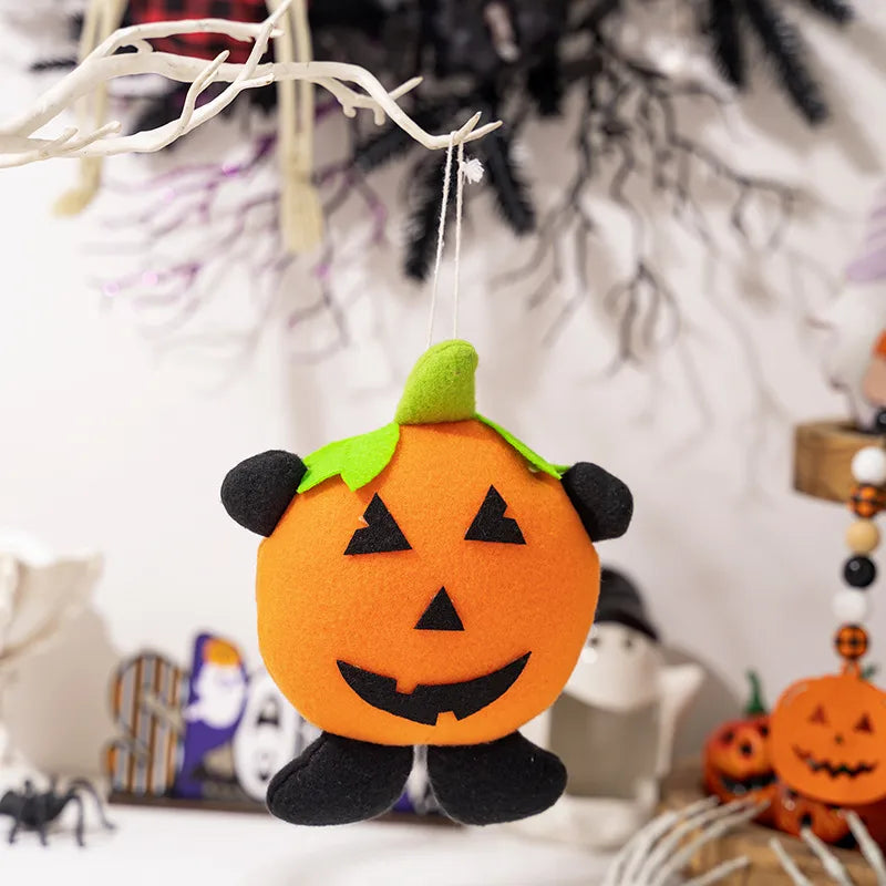 Haobei New Halloween Pumpkin Head Doll Hanging Ornament Creative Ghost Festival Bar Atmosphere Decoration Cloth Material
