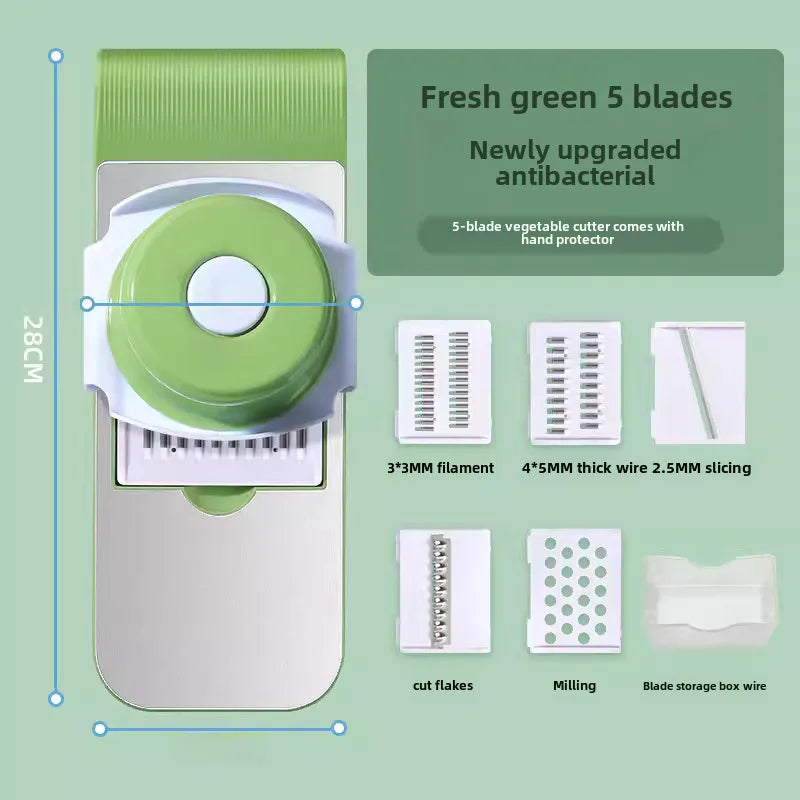 Multi-functional kitchen vegetable cutter dicing and shredding artifact household hand guard stainless steel potato slicing and shredding grater
