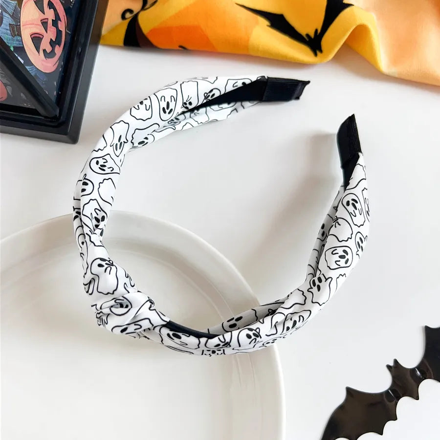 Halloween Skeleton Pumpkin Hairband New Style Funny High Top Knot Headband Atmosphere Feeling Hair Accessories Women's Headwear