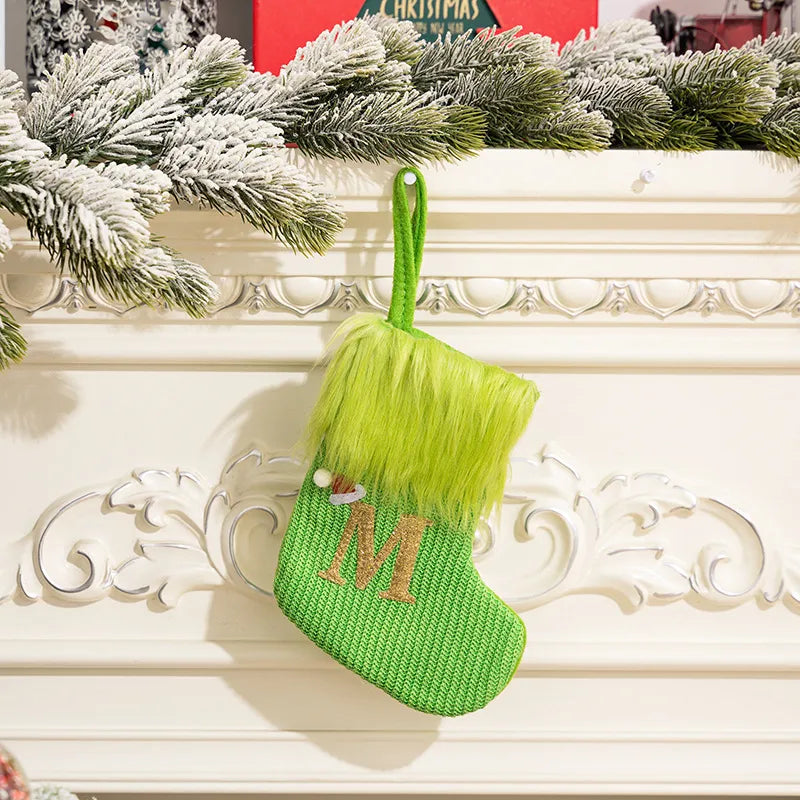 Christmas Nordic Style Cartoon Style Classic Style Christmas Hat Letter Nonwoven Polyester Party Festival Christmas socks Decorations Hanging Ornaments