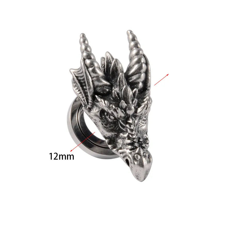 Hip-Hop Retro Solid Color 304 Stainless Steel Ear Studs