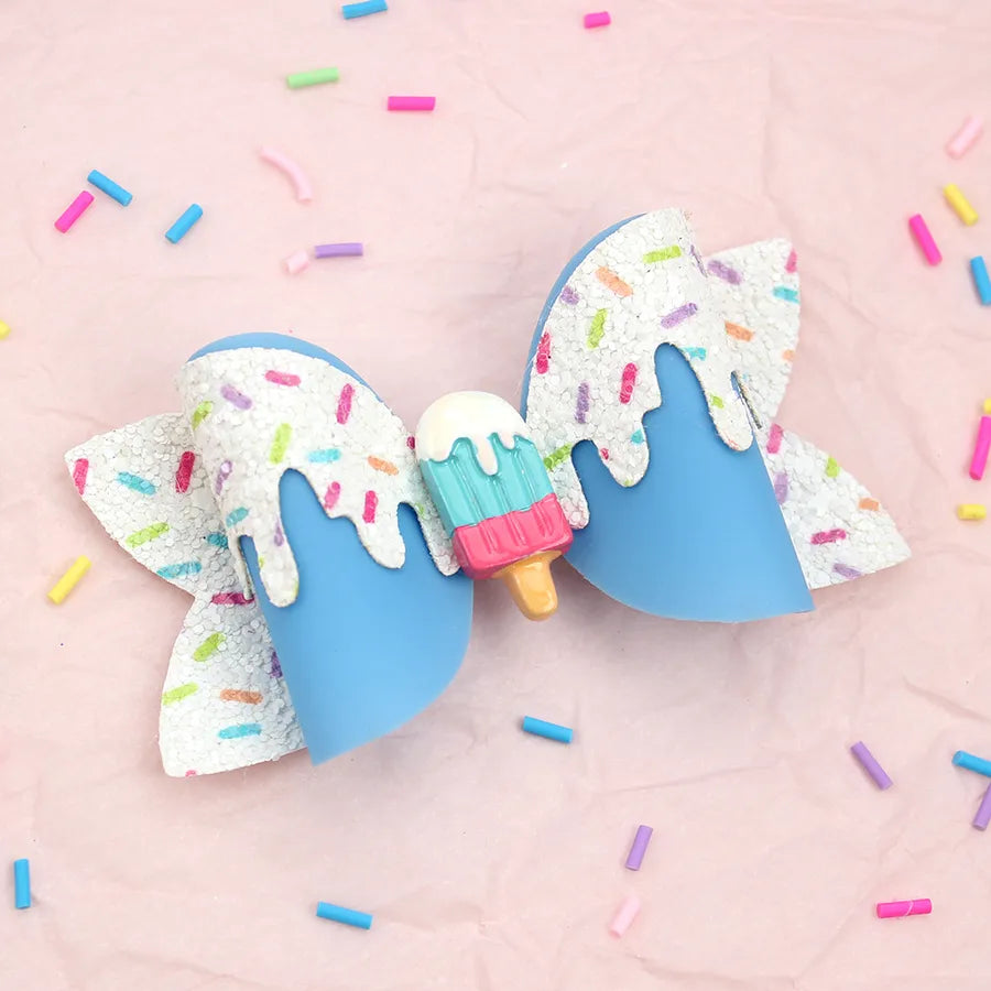 Amazon's New Donut Hairpin Children's Bow Hair Accessories Ice Cream Cream Candy Color Girl Hairpin