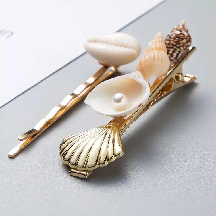 Marine Style Women's Shell Shell Hair Clip