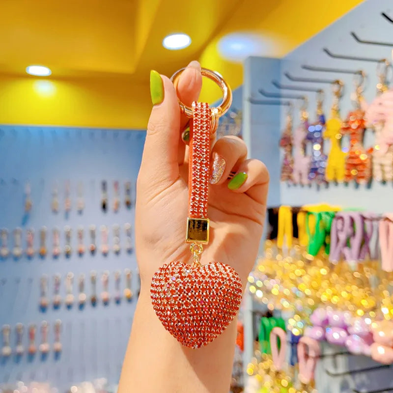 Luxurious Heart Shape Czech diamond Unisex Keychain
