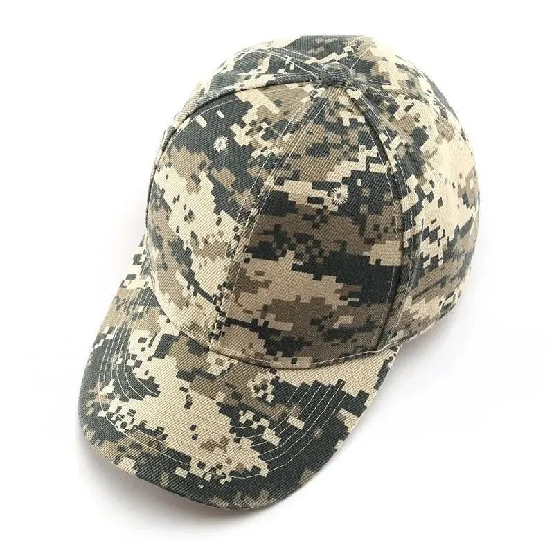 Outdoor Sports Sun Protection Hats Men's Tactical Military Camping Mountain Climbing Fishing Baseball Caps Digital Camouflage