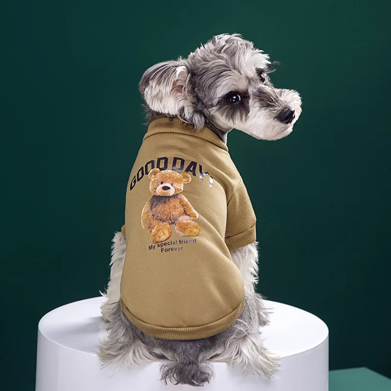cartoon style cute polyester bear pet clothing