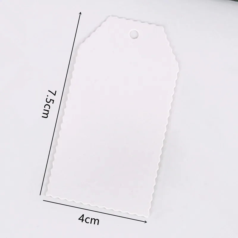 Fixed wholesale retro shaped cowhide Cardboard DIY graffiti bookmark label gift packaging bag tag message card
