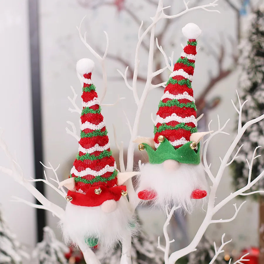 Christmas Fashion Santa Claus Stripe Plastic Party Ornaments