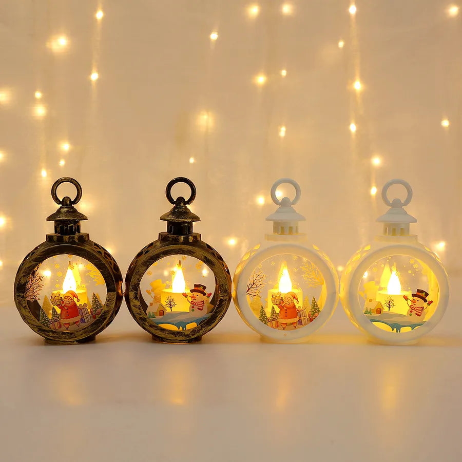 Portable Christmas Decoration Lantern Atmosphere Lighting Creative Desktop Props Gift for Quiet Night American Style