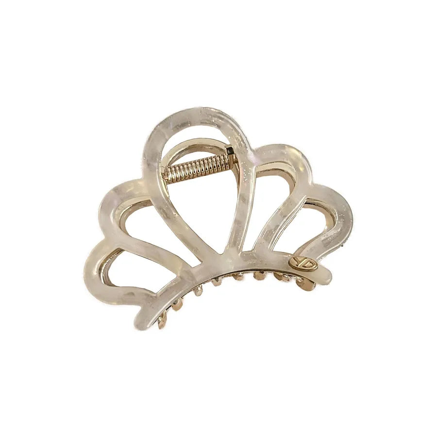 New Metal Crown Hair Clip Simple Versatile Medium Size Alloy Hair Gripper Small Size Top Clip Hair Accessory For Women