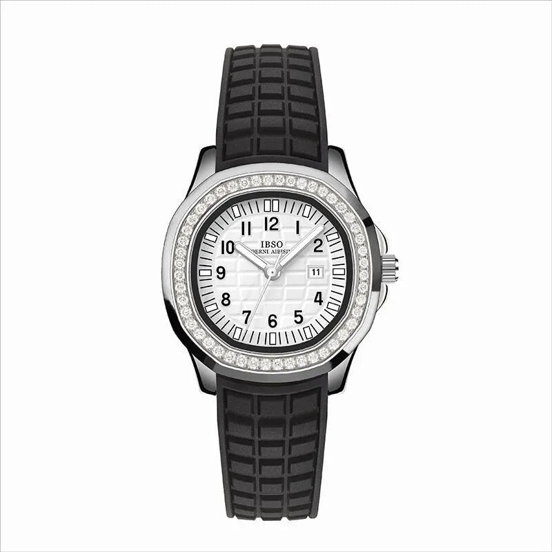 Casual Simple Style Commute Round Rectangle Buckle Quartz Watch