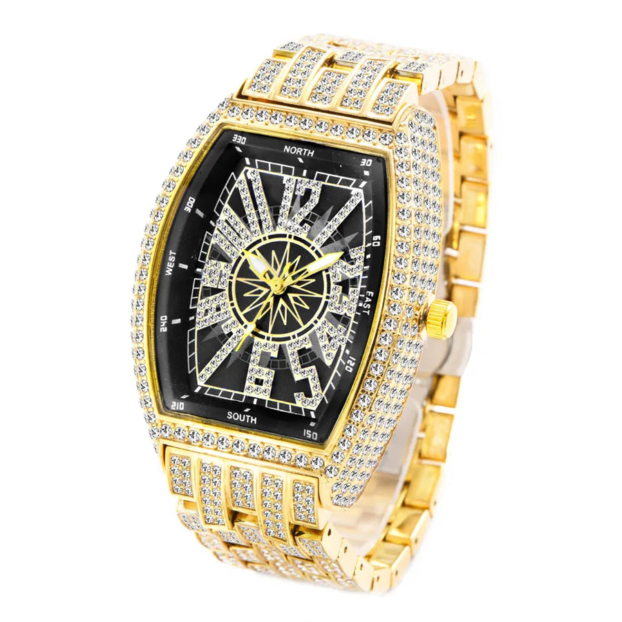 Fashion Geometric Butterfly Double Snap Quartz Men's Watches
