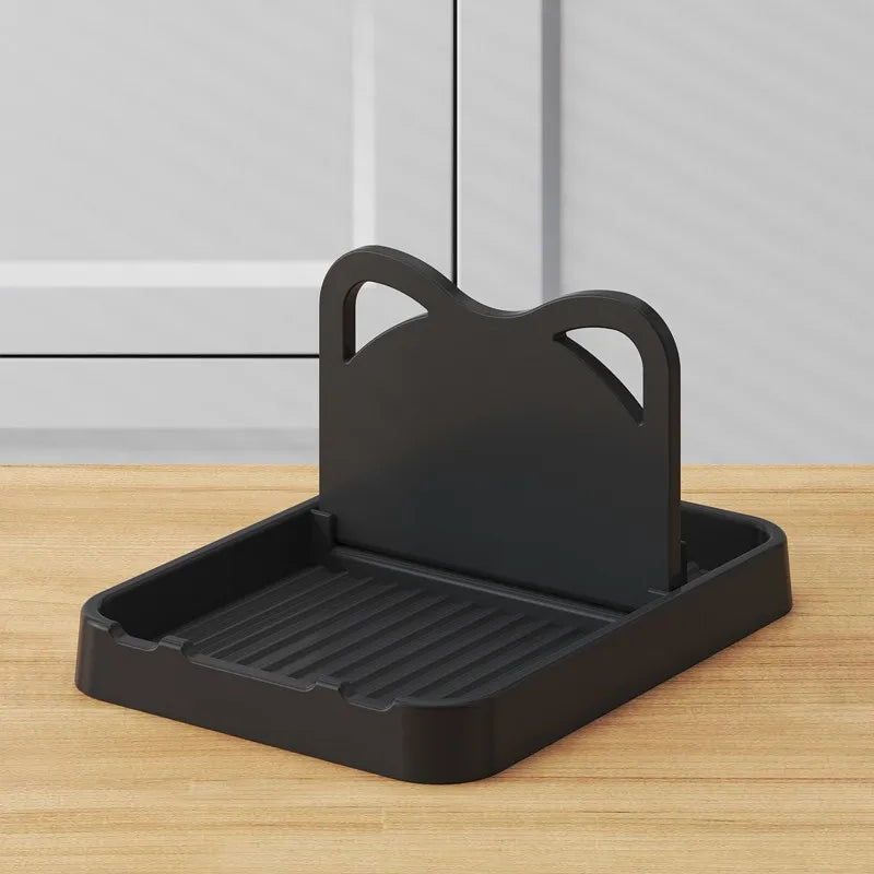 Kitchen Home Use Pot Lid Rack Countertop Multi-functional Vertical Foldable Soup Spoon Storage Rack Pot Shovel Storage Holder