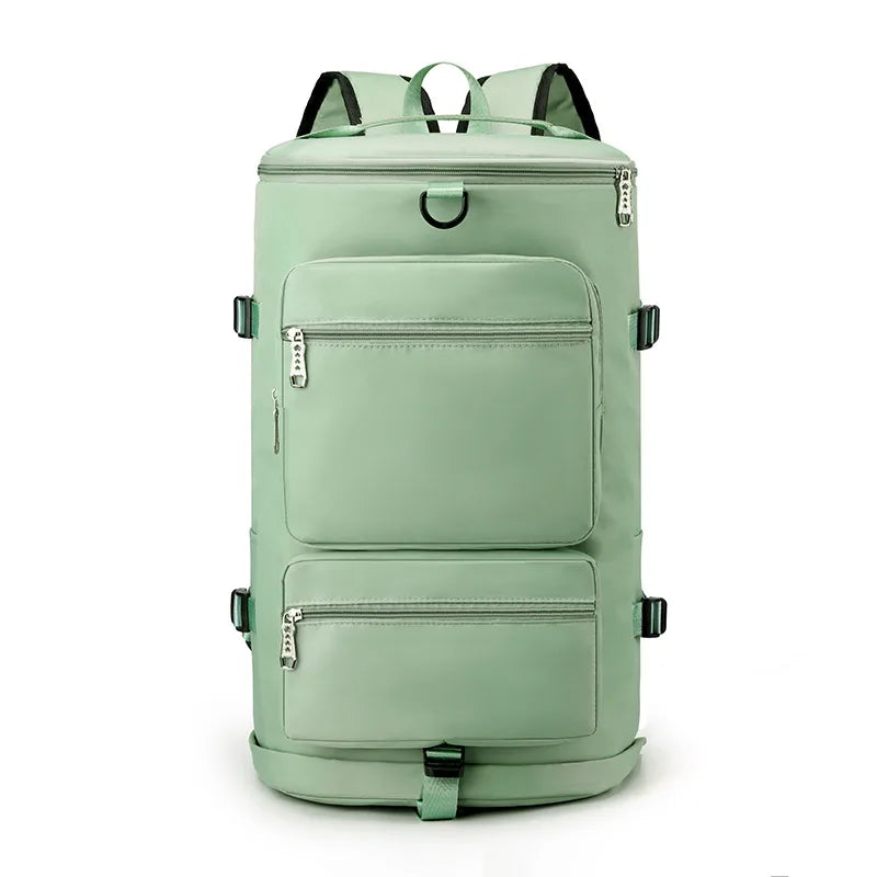 Multi-purpose casual travel bag men's and women's large capacity wet and dry separation fitness bag shoulder short distance luggage bag printed LOGO