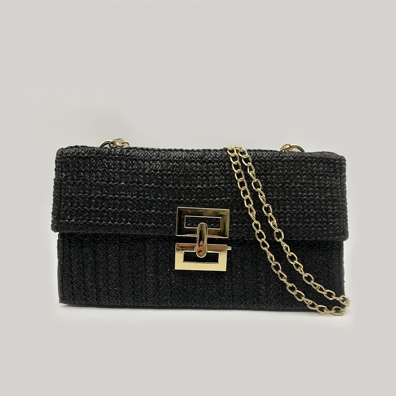 Straw Bow Knot Straw Dumpling Shape Clutches