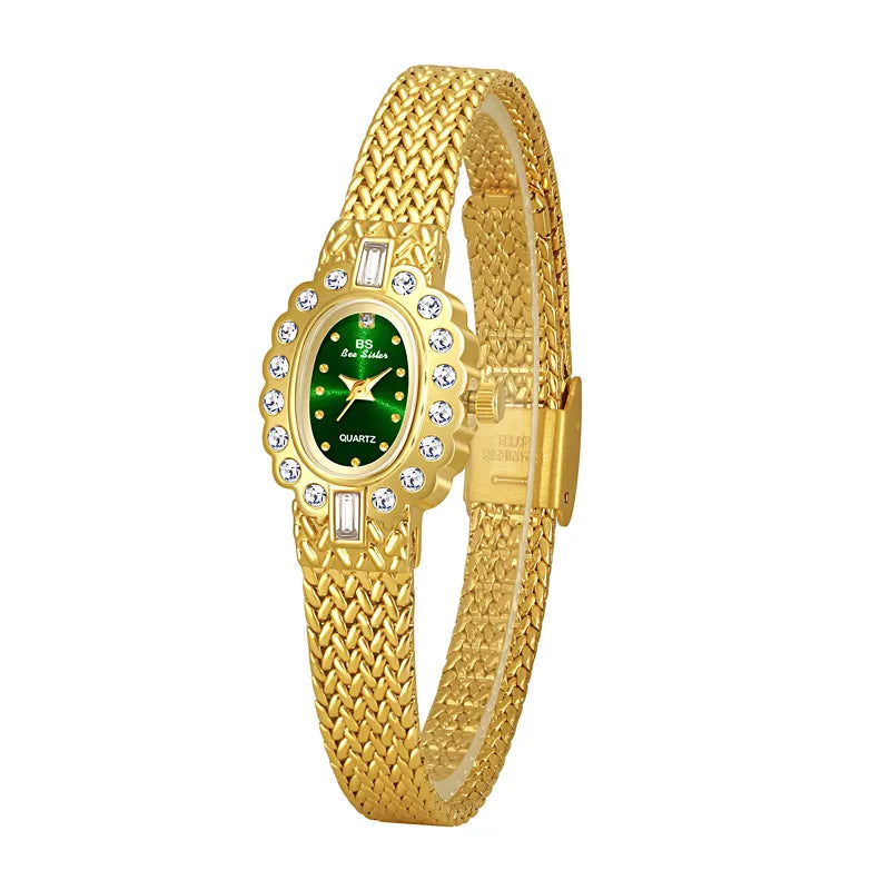 Retro Classic Style Solid Color One Piece Buckle Quartz Watch