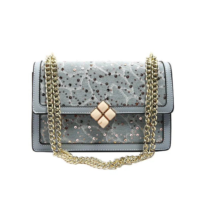 Women's Medium Pu Leather Solid Color Streetwear Square Magnetic Buckle Crossbody Bag