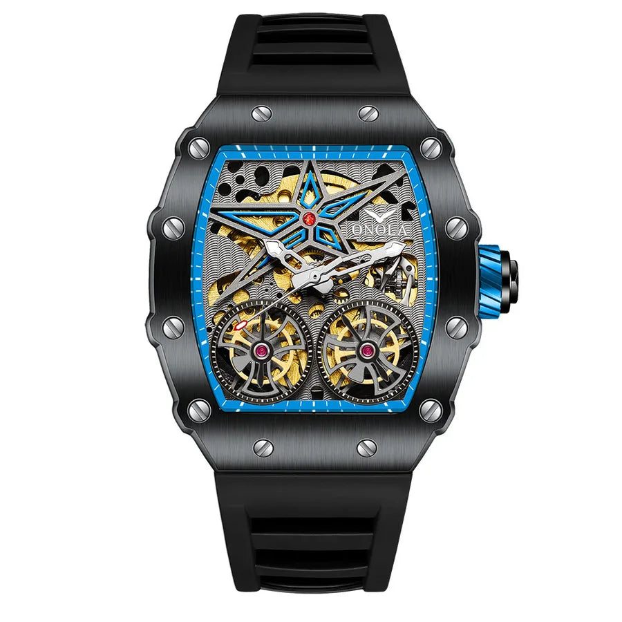retro solid color buckle mechanical men's watches
