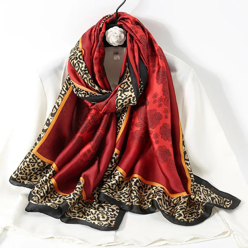 women's lady flower cloud brocade printing scarf