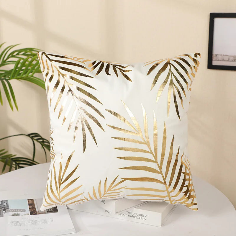 classical letter short plush pillow cases