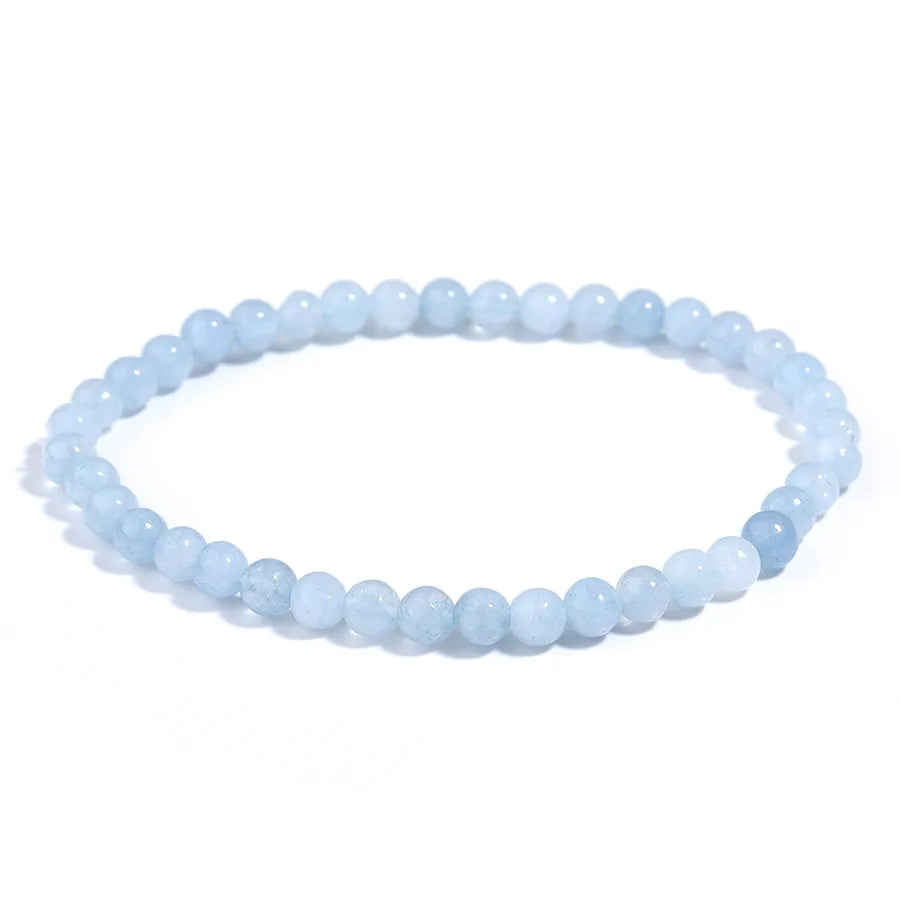 Explosions 4mm Natural Stone Mini Energy Bracelet Women's Gone Beads Semi-precious Stacked Jewelry Bracelet