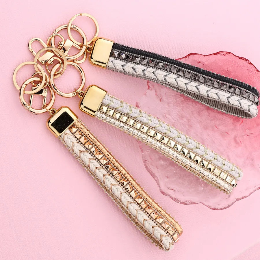 Classic Style Geometric Alloy Bag Pendant Keychain