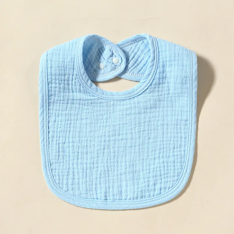 Newborn baby cotton gauze saliva towel 4-layer U bib absorbent Milk cushion towel small bib  explosions 11 colors