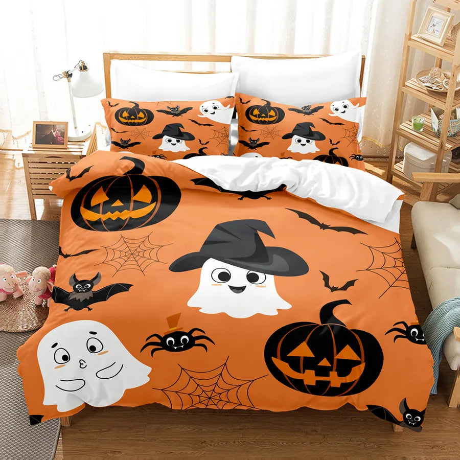 Halloween Casual Pumpkin Castle chemical fiber Beddings Bedding