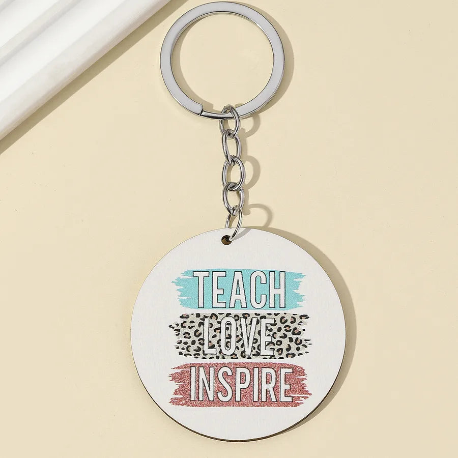 1 Piece Modern Style Letter Wood Teachers' Day Unisex Keychain