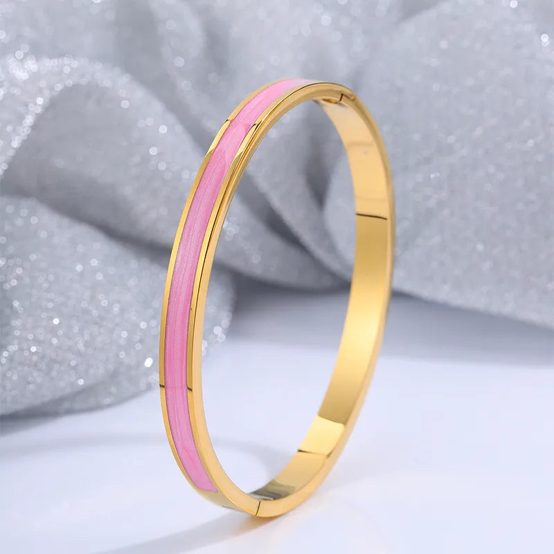 Casual Simple Style Classic Style Heart Shape 304 Stainless Steel Bangle In Bulk