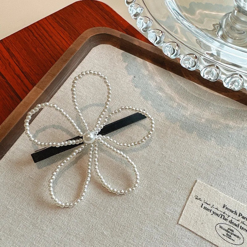Sweet New Style Women's Flower Arylic Alloy Hair Clip