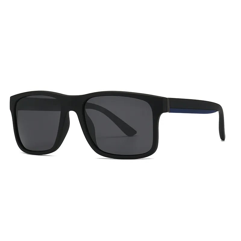 modern style solid color pc square patchwork full frame men's sunglasses