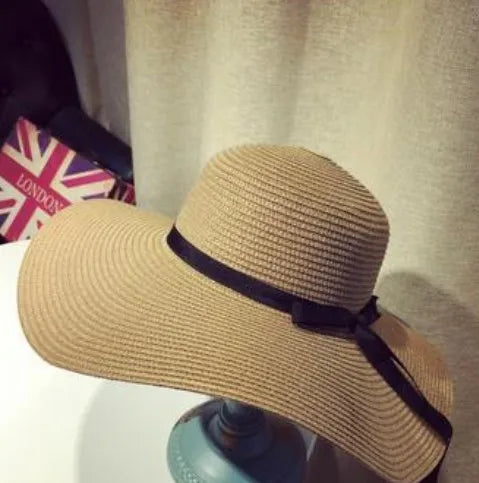 foldable beach holiday vacation with straw hat nhxo123272