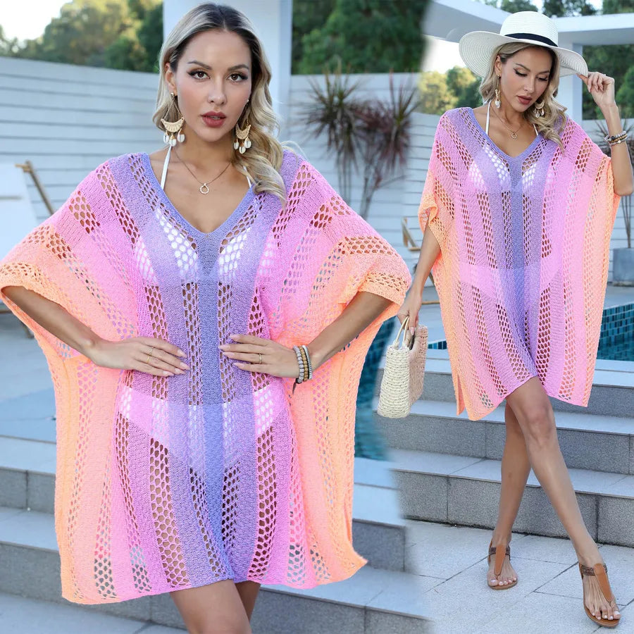 Women's Gradient Color Streetwear Cover Ups