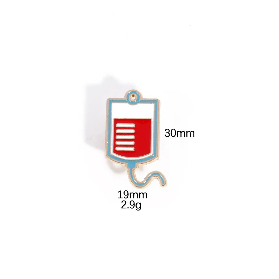 Nursing Day  Style Metal Lapel Pin Snowflake Design Emergency Ambulance Pattern Geometric Zinc Alloy Pin