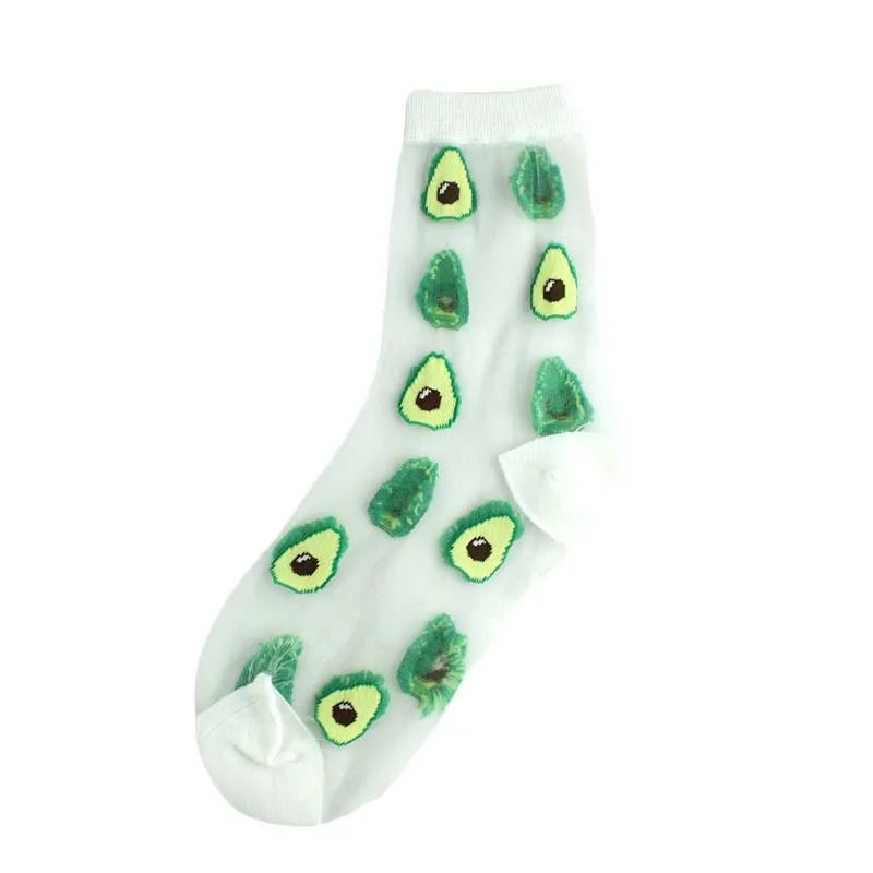 women's casual color block nylon jacquard crew socks a pair
