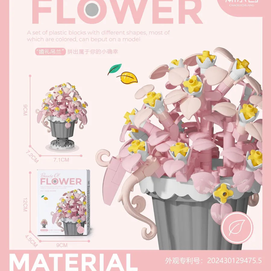 Kids(7-16Years) Flower Plastic Building Toys