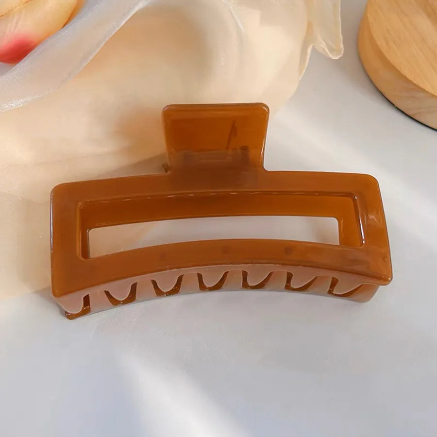women's lady solid color resin stoving varnish hair claws