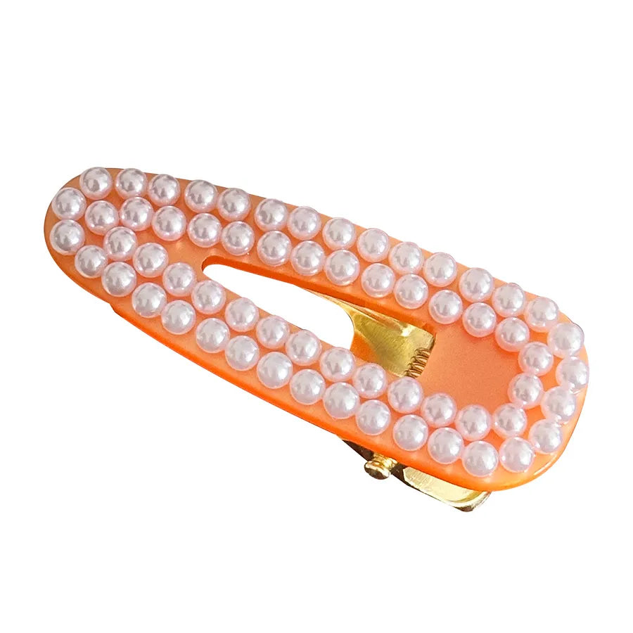 Elegant Pearl Hair Clip Side Bangs Women's Versatile Duckbill Clip Stylish Hair Accessories Simple yet Sophisticated Headwear