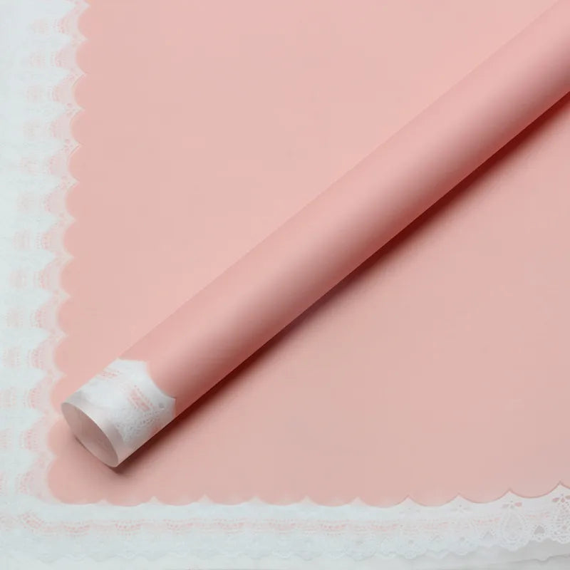 Elegant Romantic Lace Plastic Daily Date Korean Floral Wrapping Paper Party Supplies Gift Wrapping Supplies 1 Pack of 20 Sheets
