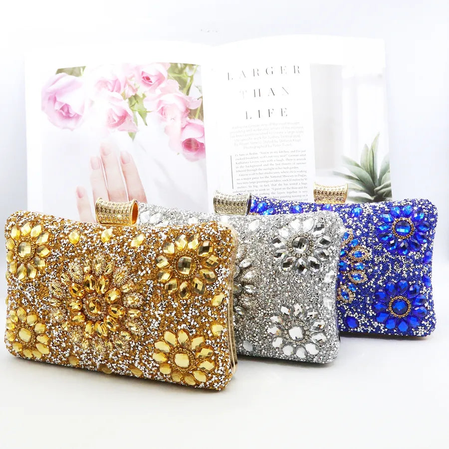 New Shining Sun Drill Box Evening Bag Banquet Bag Gift Bag Evening Bag Chain Bag Evening Bag
