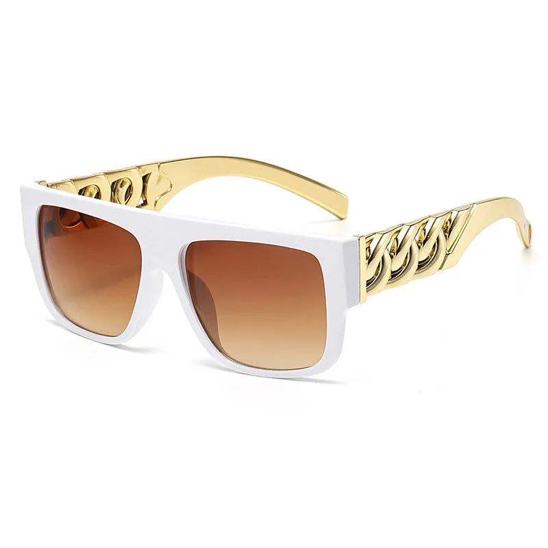 ig style punk geometric ac square full frame men's sunglasses