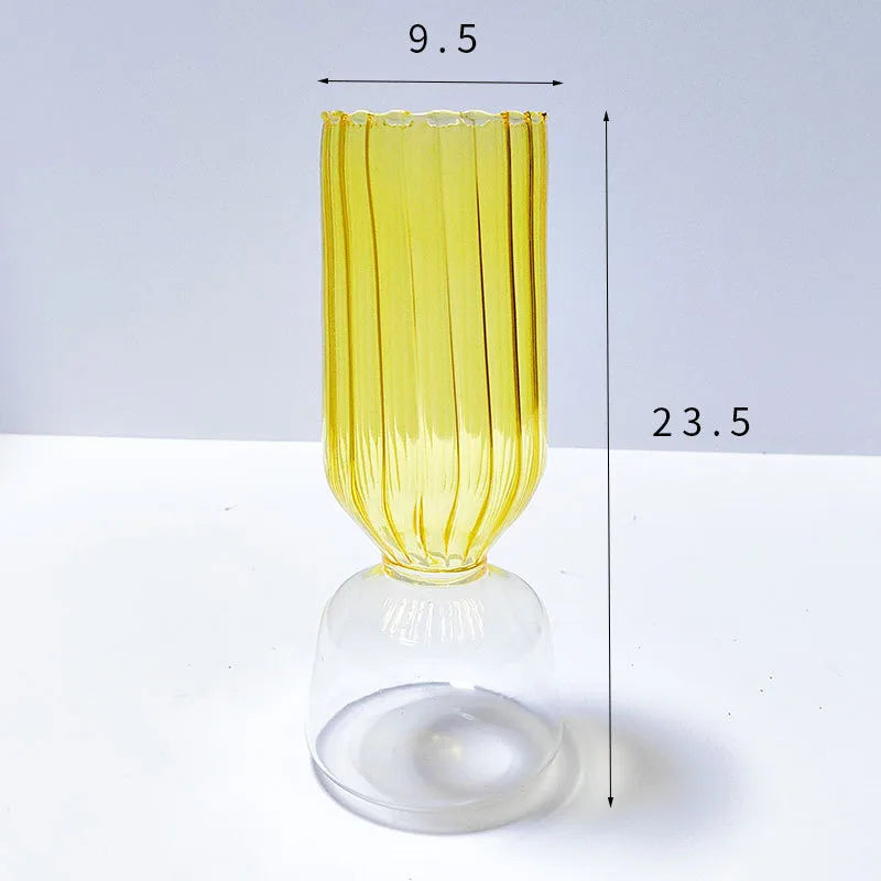 Casual Elegant Simple Style Solid Color Glass Vase Artificial Decorations