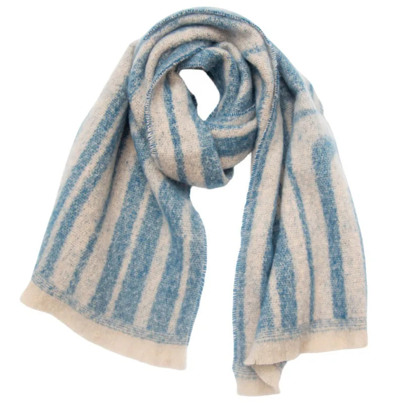 Women's Casual Simple Style Stripe Polyester Scarf