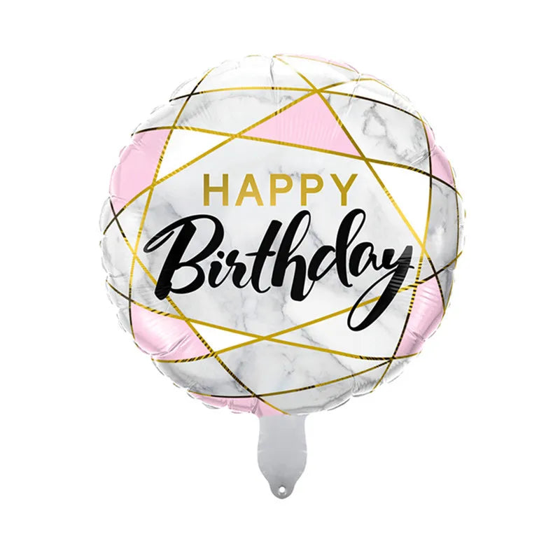 Birthday Cute Modern Style Letter Color Block Aluminum Film Birthday Balloons