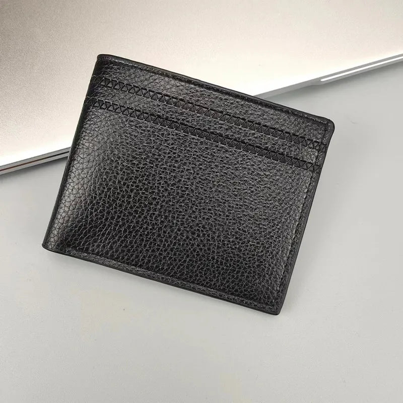 men's solid color pu leather open wallets