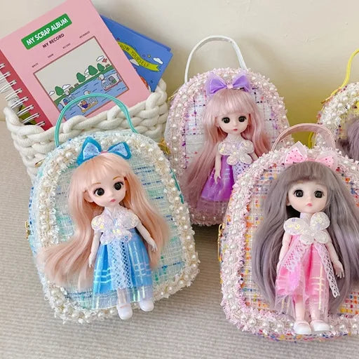 Children's Bag Crossbody Bag Cute Western Girl's Bag  New Fashion Multi-use Princess Girl's Backpack