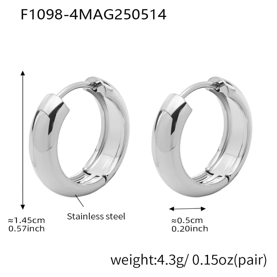 1 Pair IG Style Casual Vacation Geometric Polishing Plating 304 Stainless Steel 18K Gold Plated Earrings