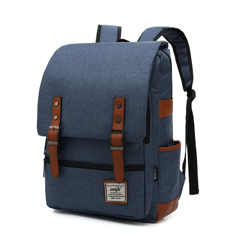 Unisex Solid Color Oxford Cloth Zipper Buckle Fashion Backpack School Backpack